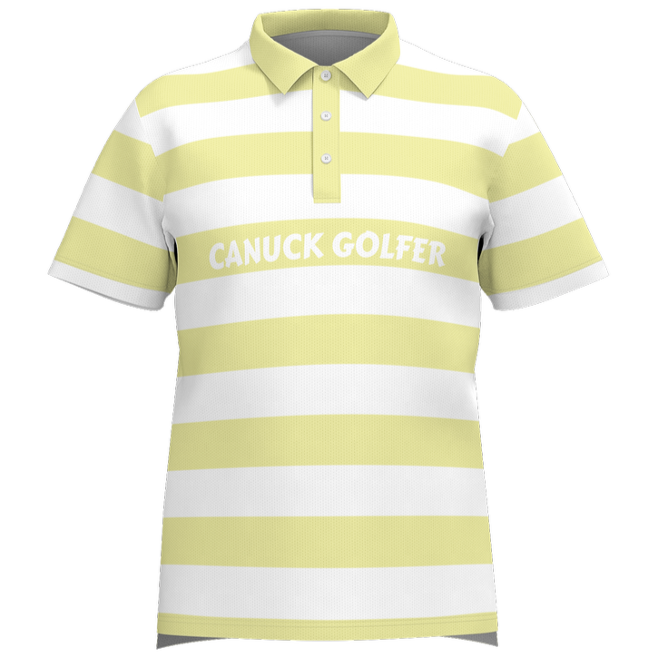 Canuck Golfer | Men’s Eco-Friendly Performance Mesh Sports Polo Shirt – Breathable & Stylish - Back Only Print