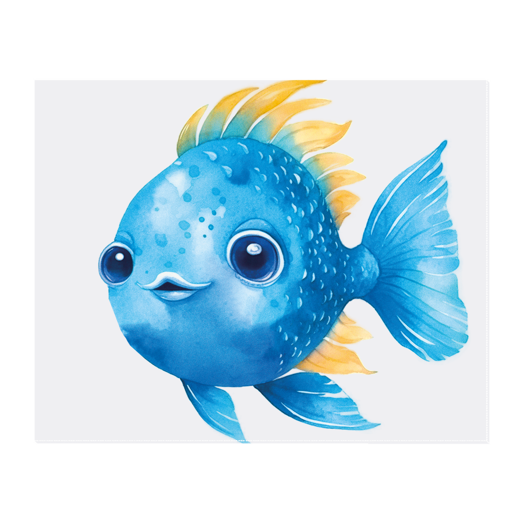 Blue Fish | Kid’s Room Easel Back Canvas