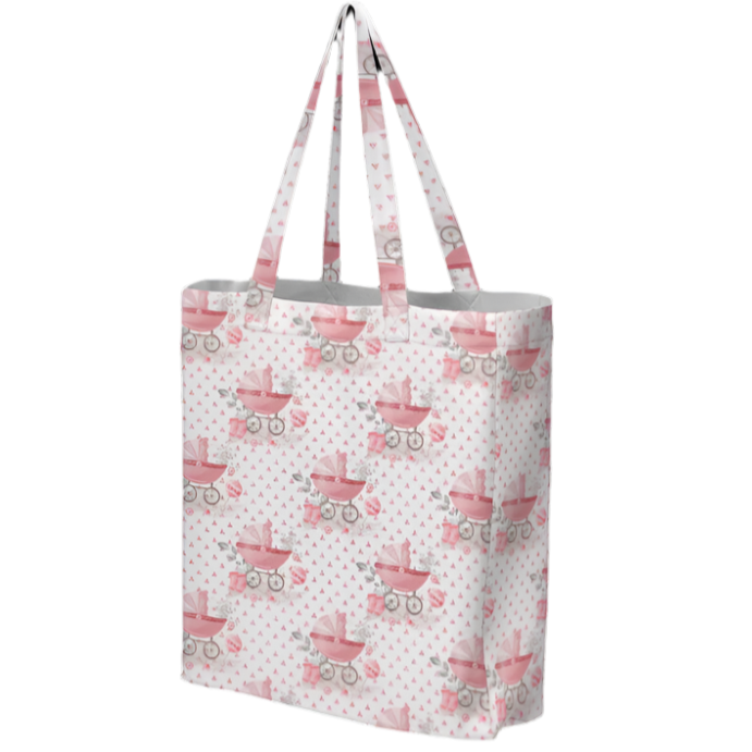 Parent's Helper - Pink Baby Buggy| Large Lined Eco Tote Bag with Inside Pocket – Built for Real Life
