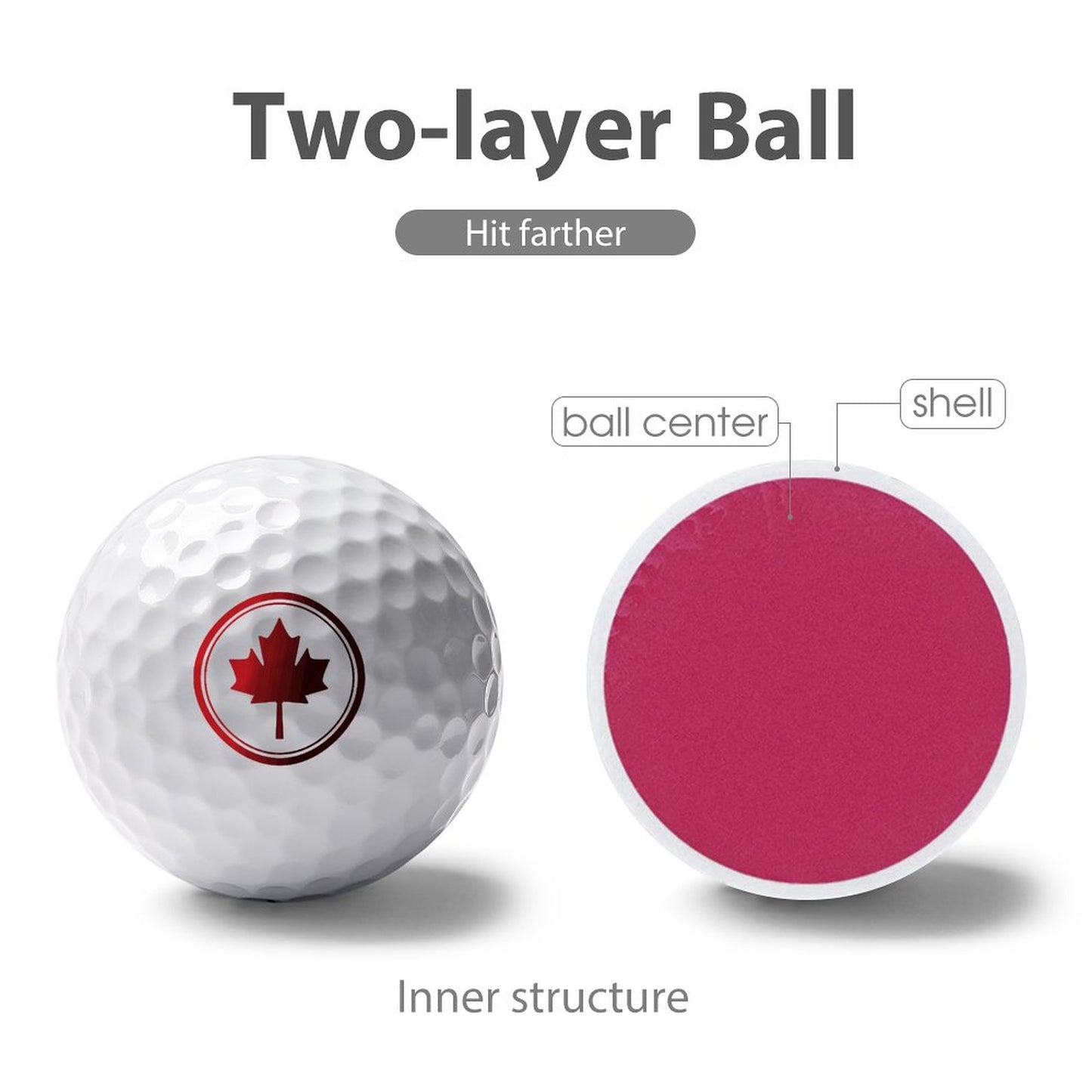 Canadian Maple Leaf | Two-Layer Golf Ball