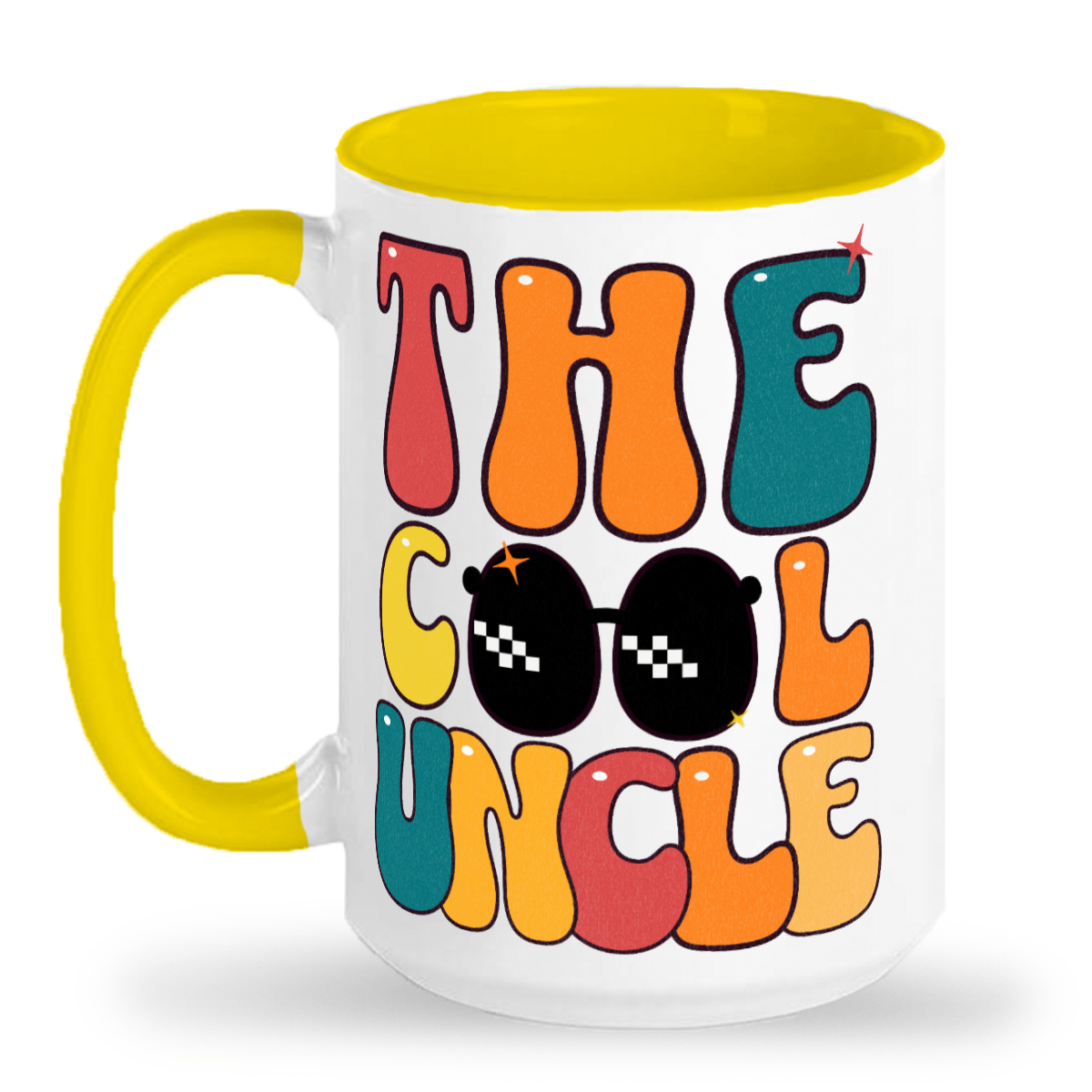 The Cool Uncle Retro Groovy 15oz 2-Tone Ceramic Mug
