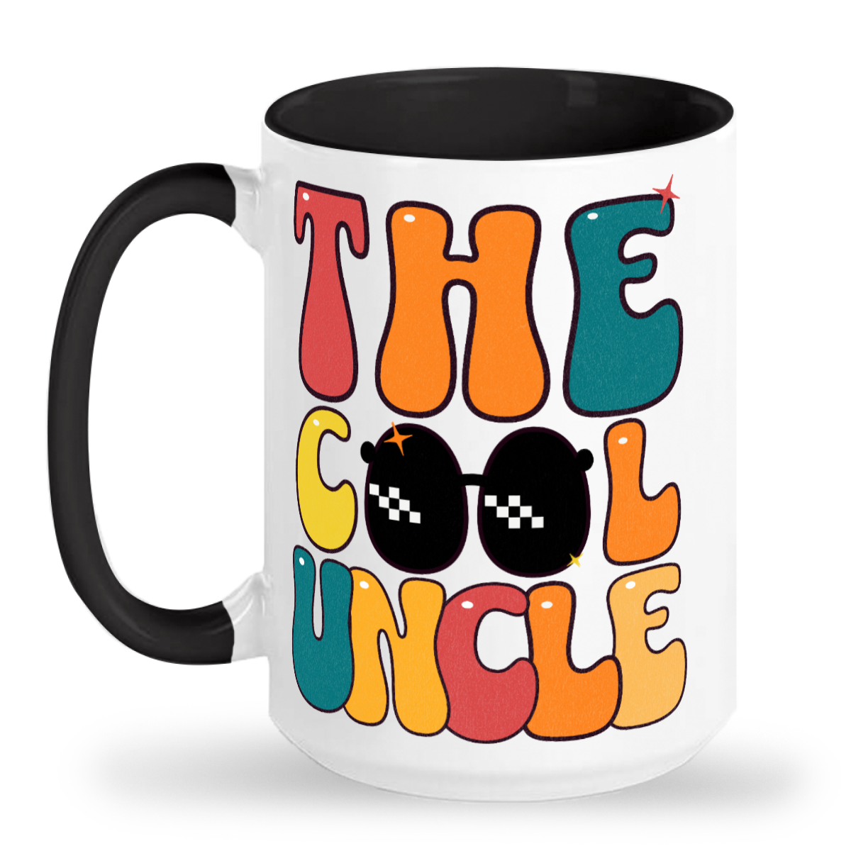 The Cool Uncle Retro Groovy 15oz 2-Tone Ceramic Mug