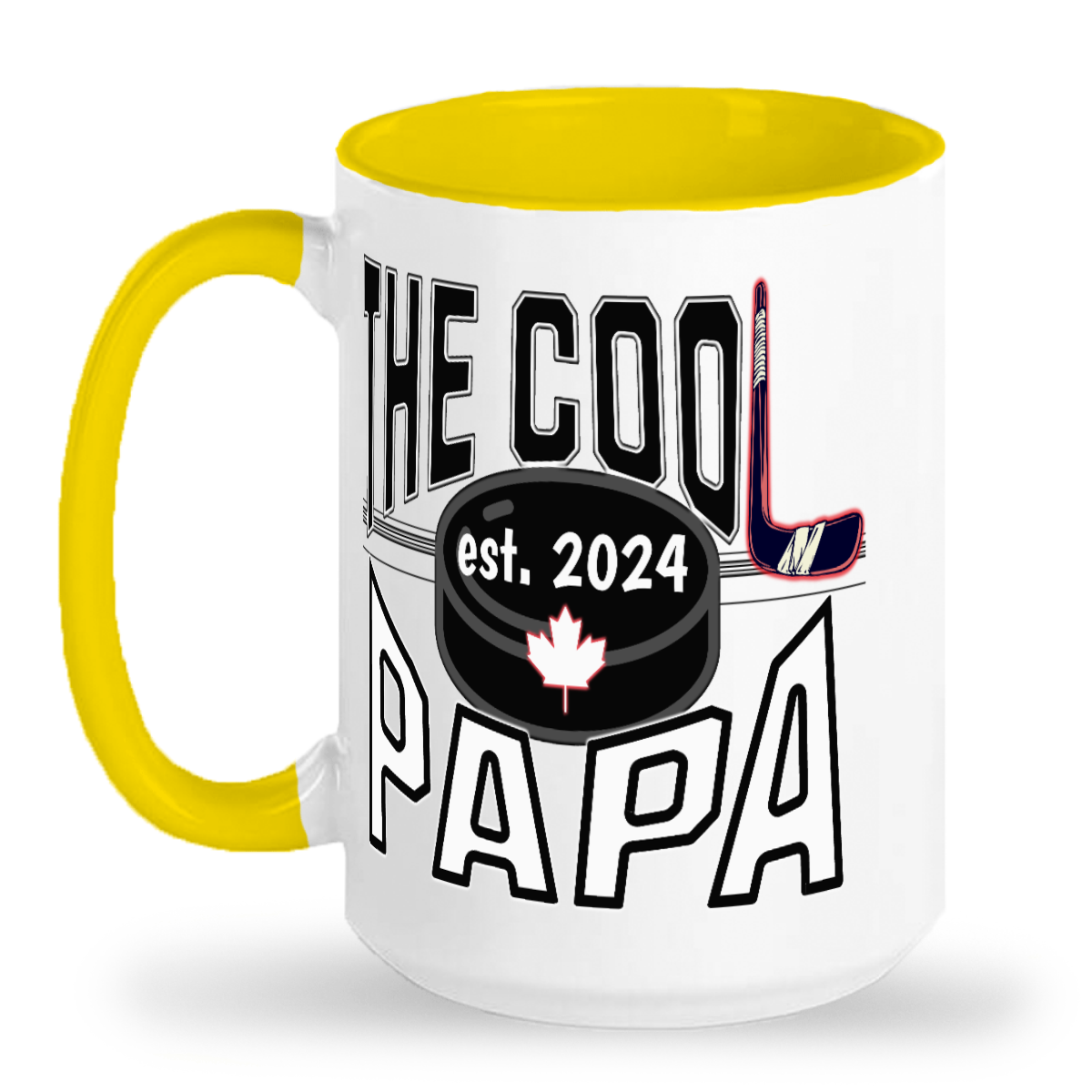 2024 The Cool Hockey Papa Tall glossy ceramic mug - Canadian