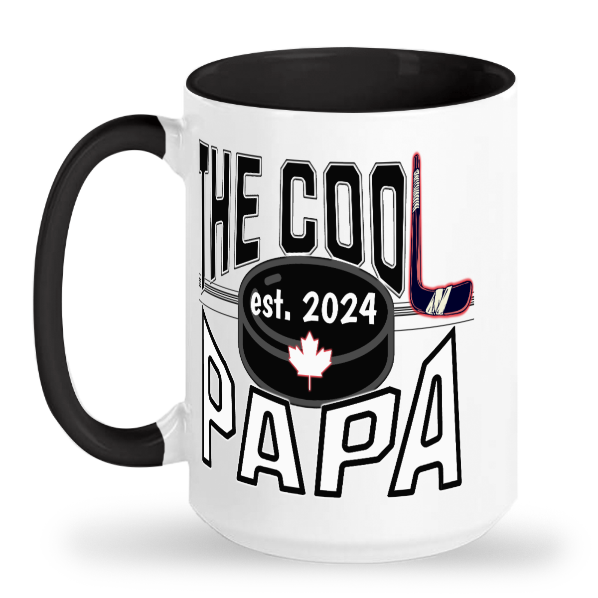 2024 The Cool Hockey Papa Tall glossy ceramic mug - Canadian