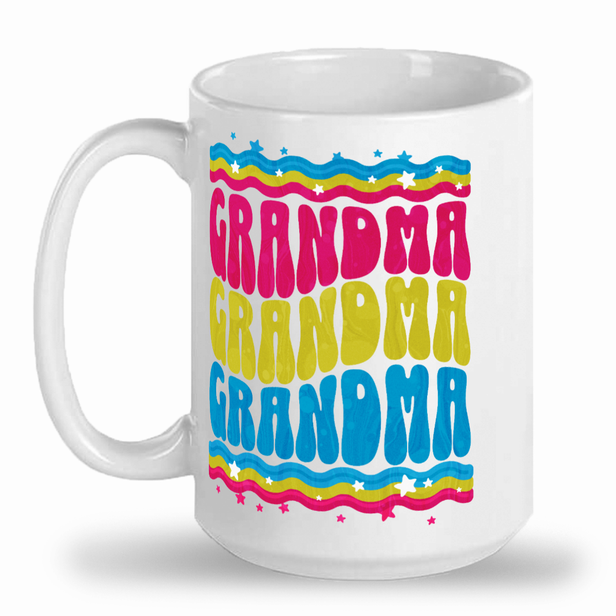 Retro Groovy GRANDMA CYM - 15oz Ceramic 2-Tone Mug