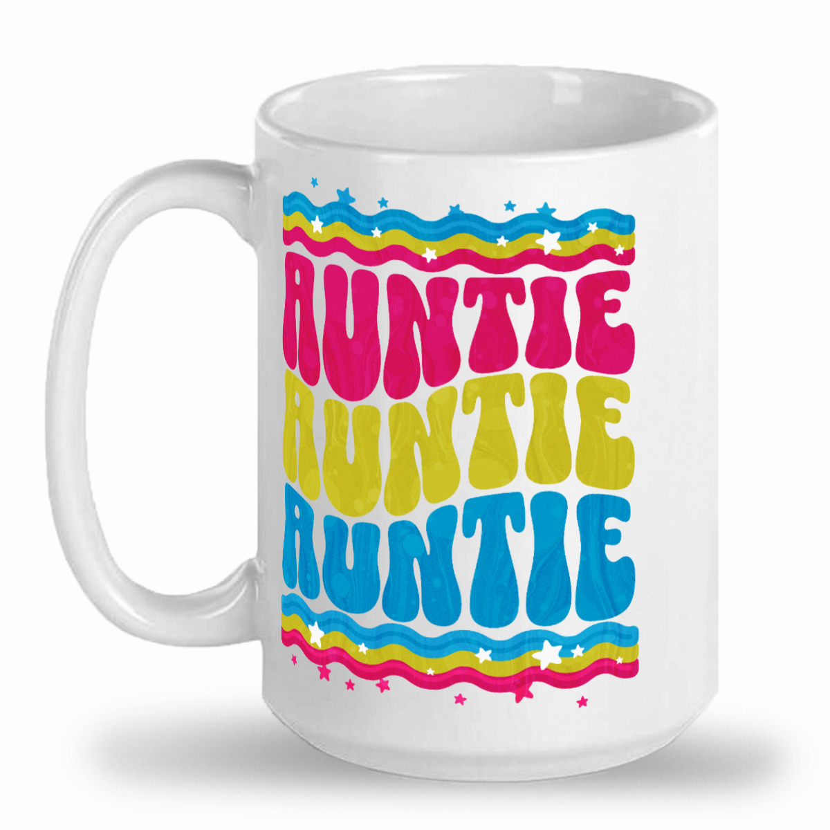 RETRO GROOVY AUNTY CYM Tall glossy ceramic mug