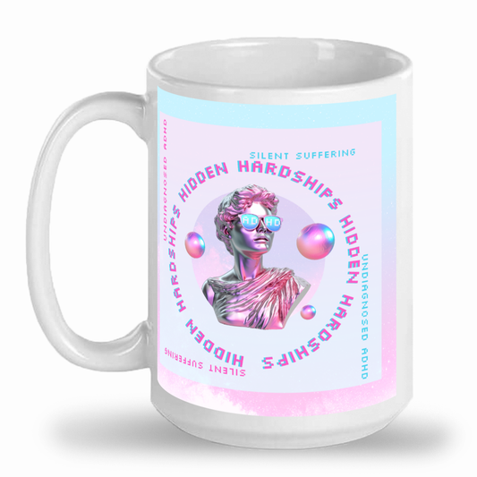 ADHD Hidden Hardships - 2-Toned 15oz Ceramic Mug