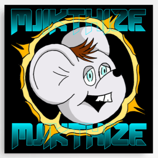 MjikThize Glyph Mounted Canvas - 8x8"