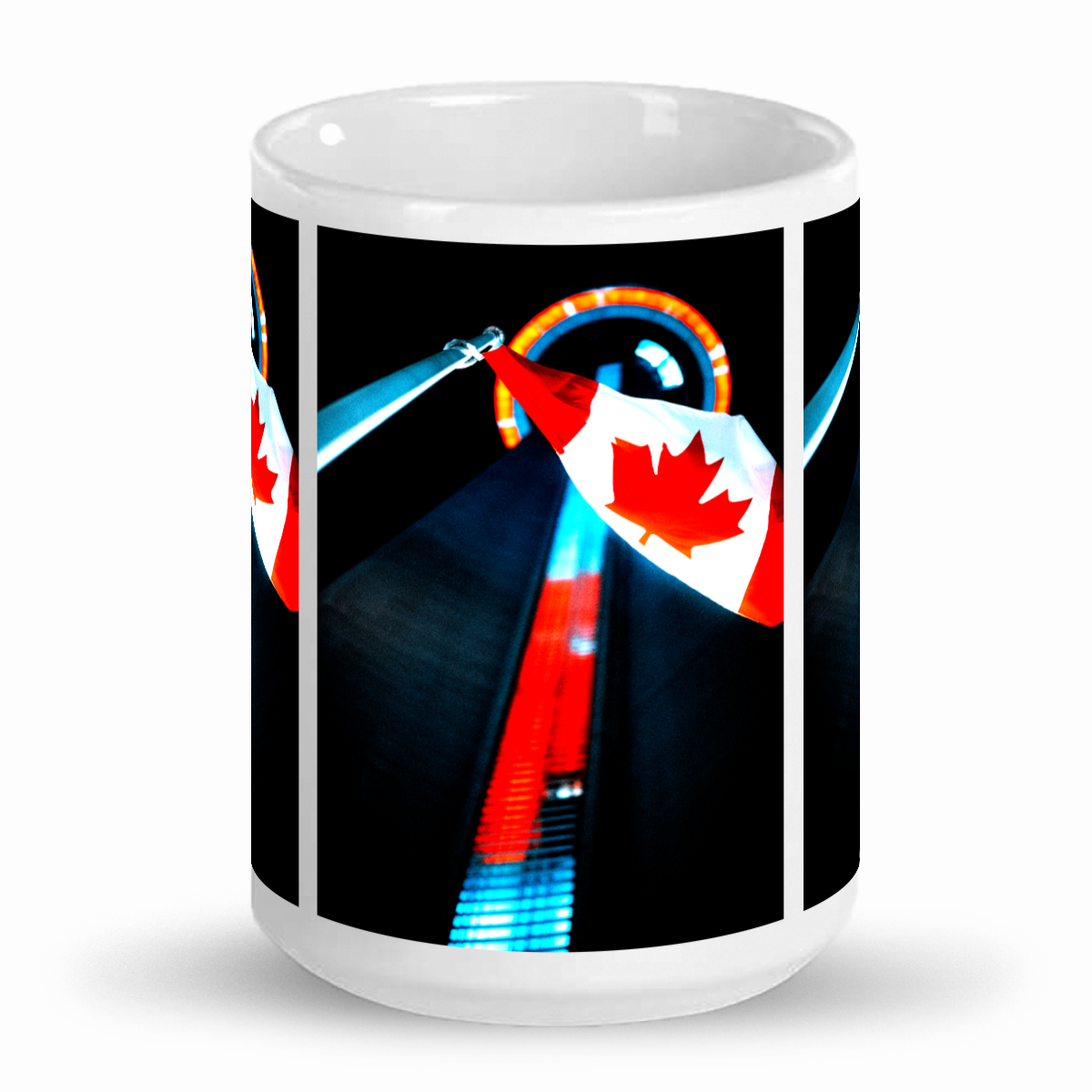Canada Day at CN Tower Ontario - 2-Tone 15oz Ceramic Mug