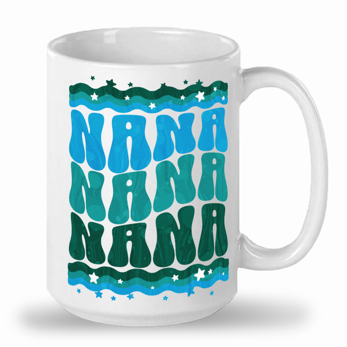 Groovy NANA Retro Tall Glossy - 15 oz 2-Toned Ceramic Mug