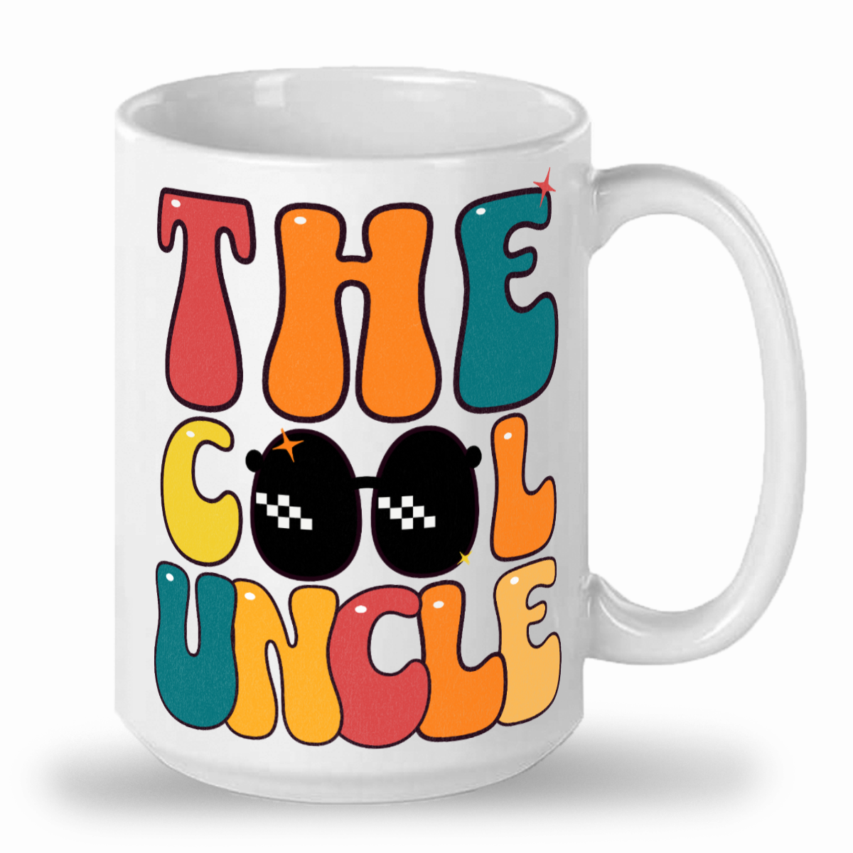 The Cool Uncle Retro Groovy - 15oz 2-Tone Ceramic Mug