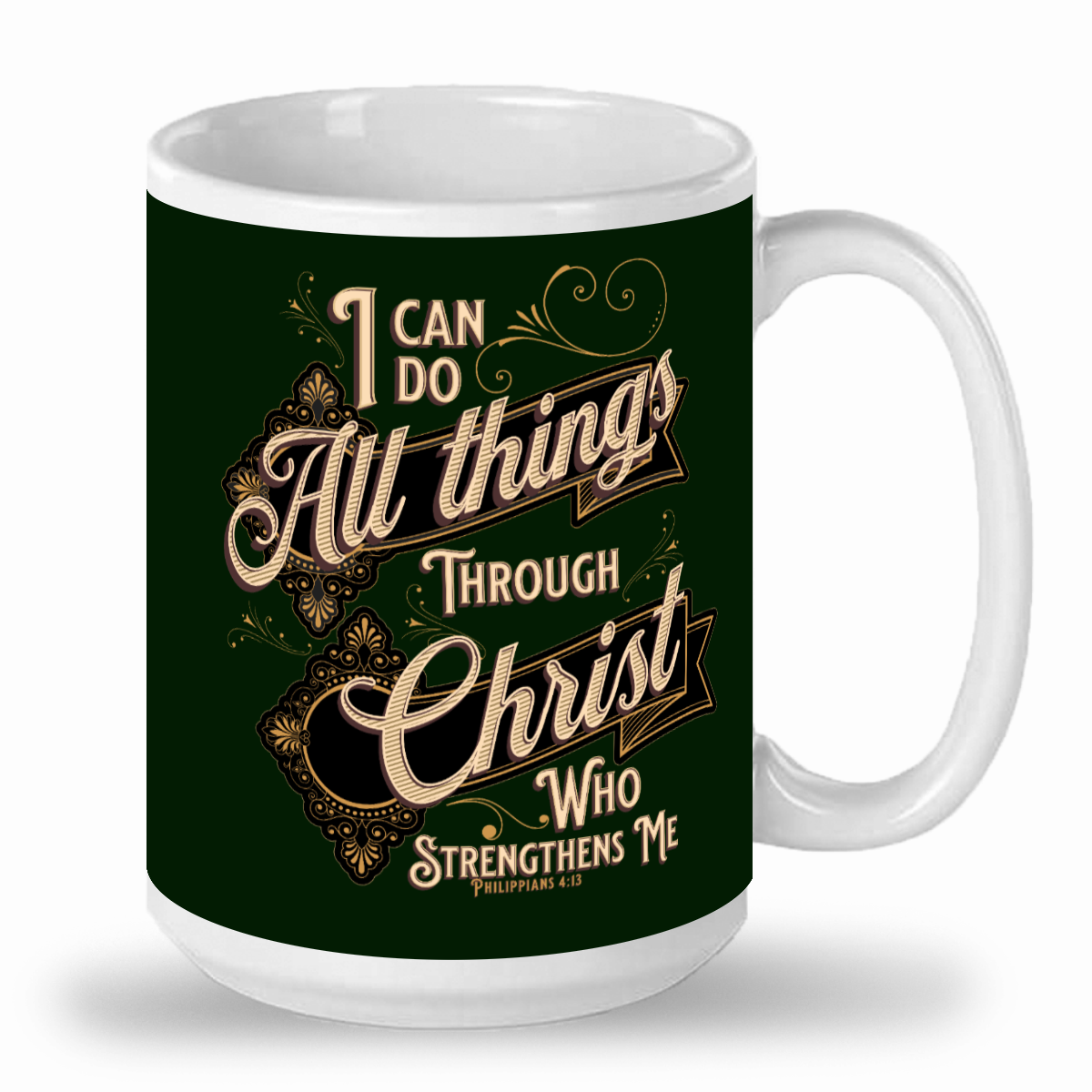 All Things Through Christ 15 oz 2-Tone Ceramic Mug