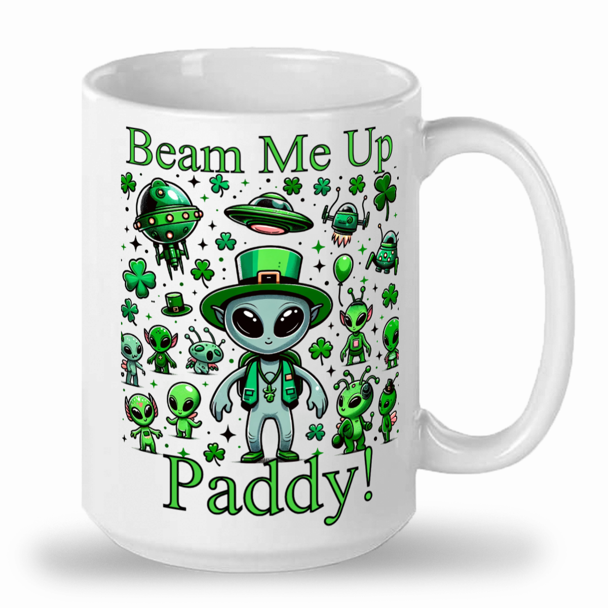 Beam Me Up Paddy! 2-Tone 15 oz Ceramic Mug