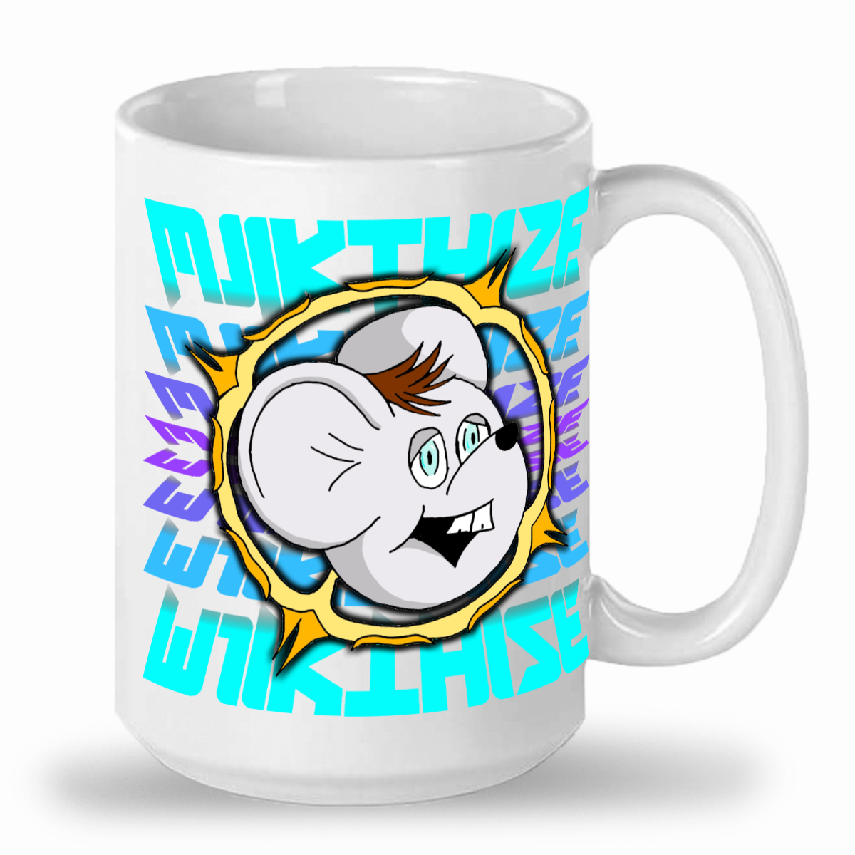 MJIKTHIZE 2-Toned 15oz Ceramic Mug