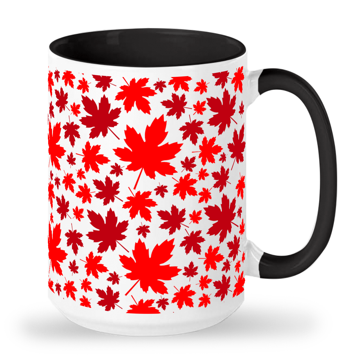 Canadian Maple Leaves Tall glossy ceramic mug