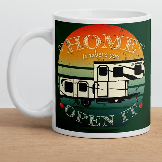 Home Is Where You Open It - TrailManor - White Glossy Ceramic Mug (11oz/15oz/20oz)