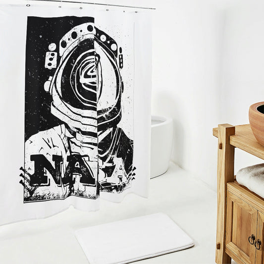 Nasa Shower Curtain Black White Bathroom Shower Curtain
