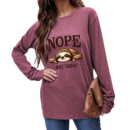 Nope, Not Today – Sloth Long Sleeve Tee for Ultimate Comfort