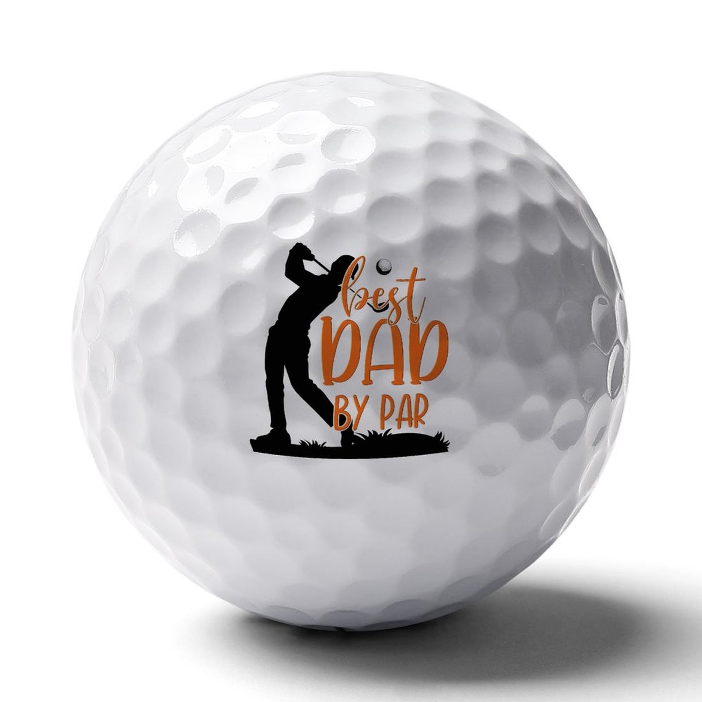 Best Dad By Par | Two-Layer Golf Ball – Fun Gift for Golf Dads