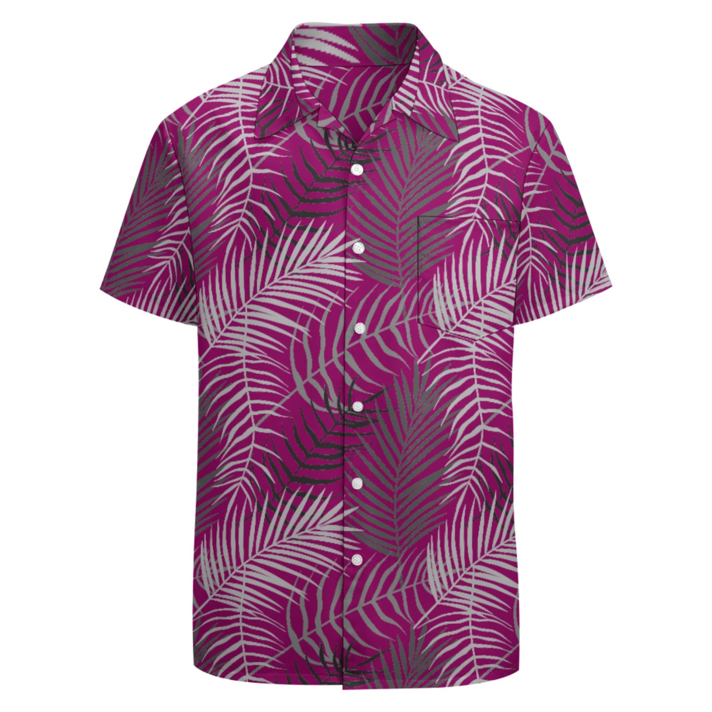 Tropical Fern Button Up Hawaiian Shirt - Perfect for your Summer Getaway!