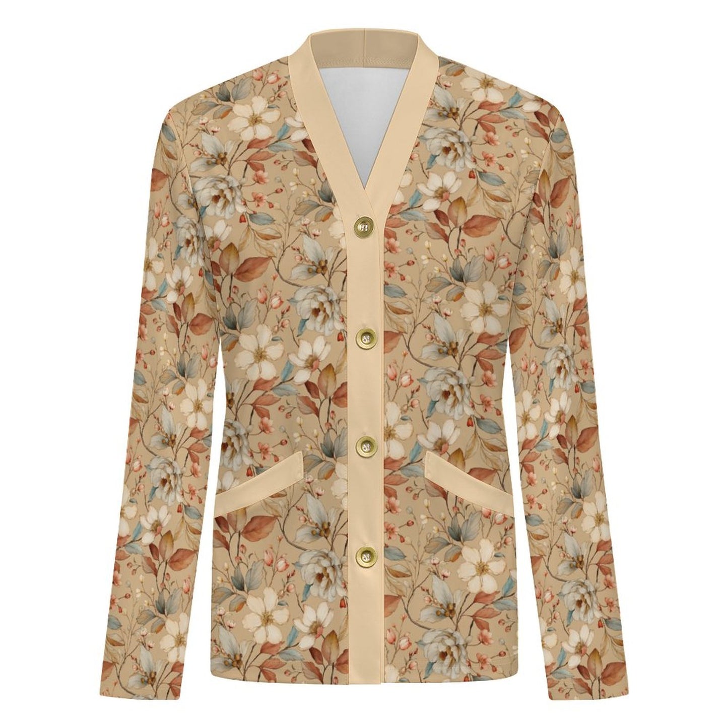 Camel Cream 170gsm Women's Lightweight Cardigan