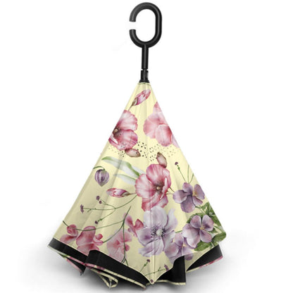 Flower Garden - Beautiful Reverse Close Umbrella