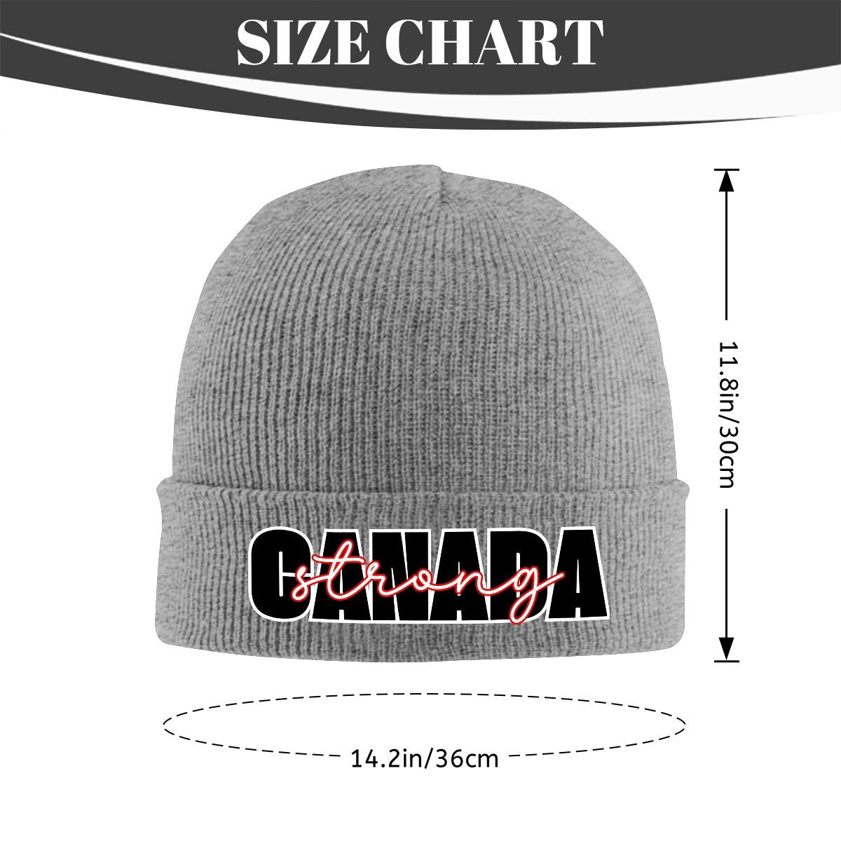 Canada Strong - Cozy Acrylic Knit Toque – Lightweight & Warm Winter Hat