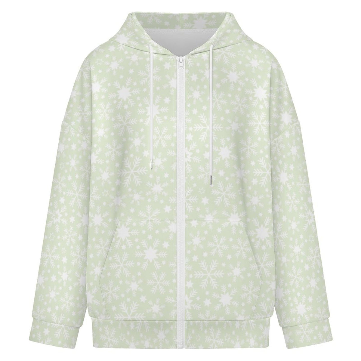 Let it Snow | Women's Full-Zip Hoodie – Soft, Warm & Comfortable Casual Hoodie - Pastels