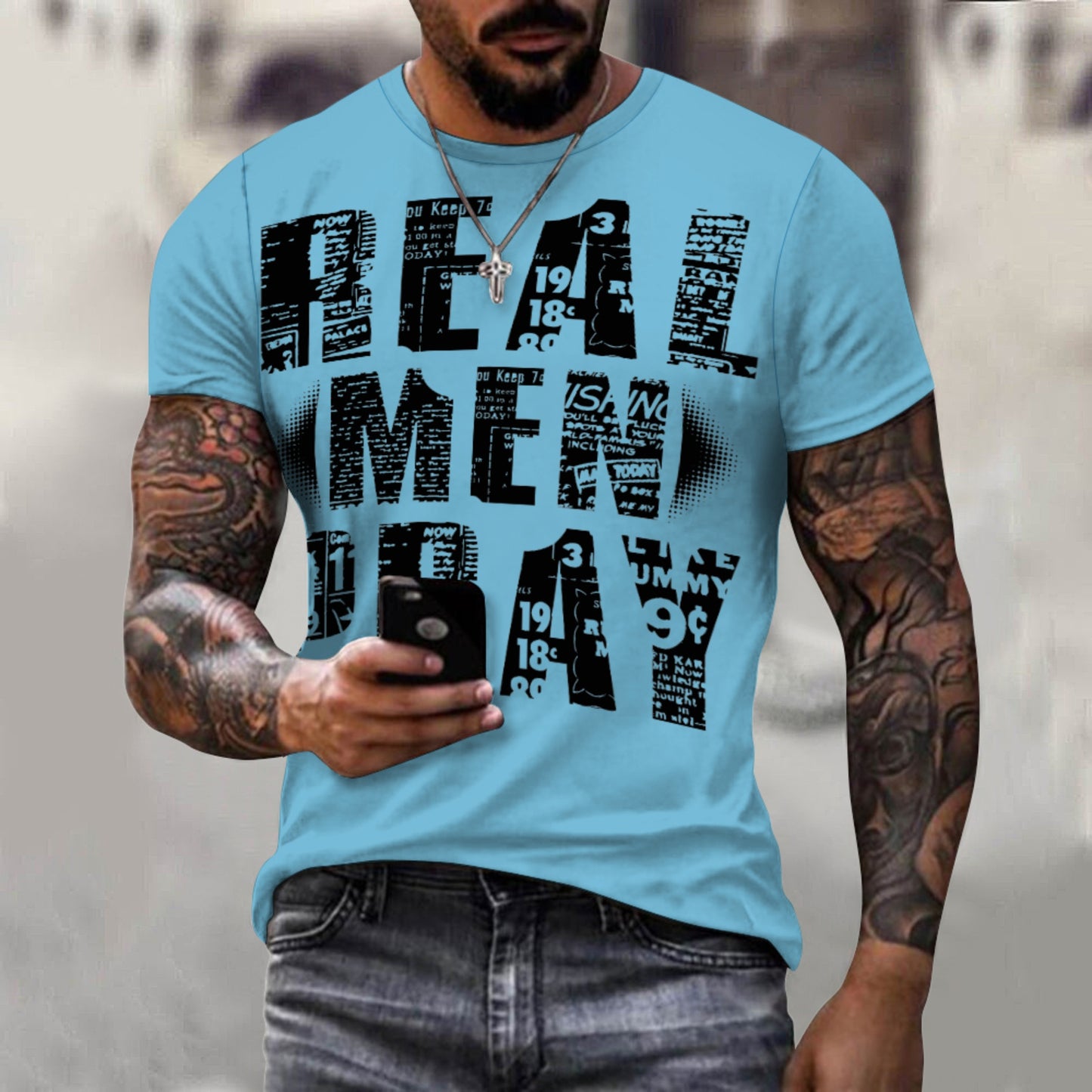 Real Men Pray - Men's Cotton Christian Tee - Various Colours