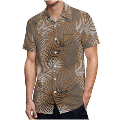 Tropical Fern Button Up Hawaiian Shirt - Perfect for your Summer Getaway!