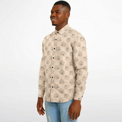 Maple Leaf Neutral Long Sleeve Button Down Shirt