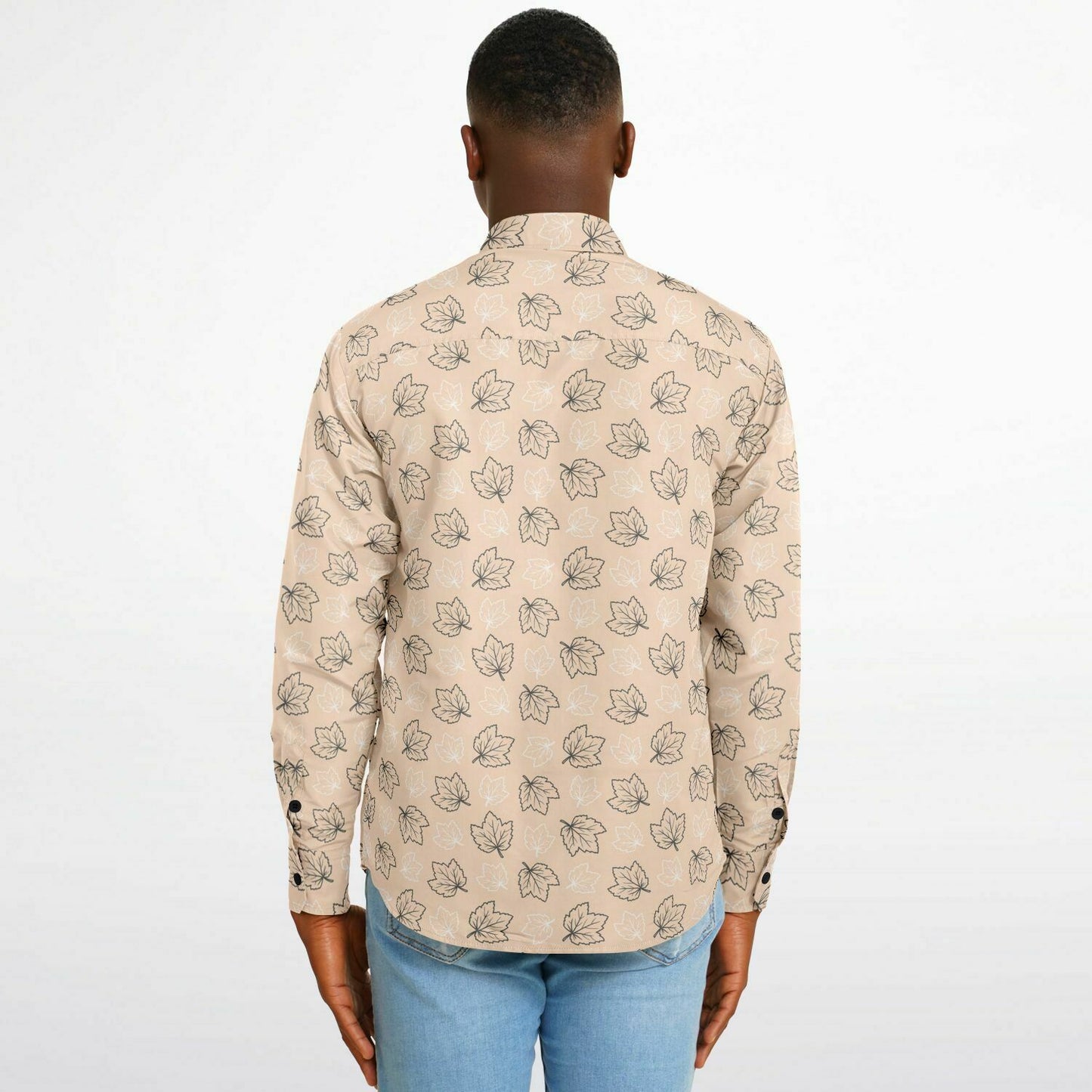 Maple Leaf Neutral Long Sleeve Button Down Shirt