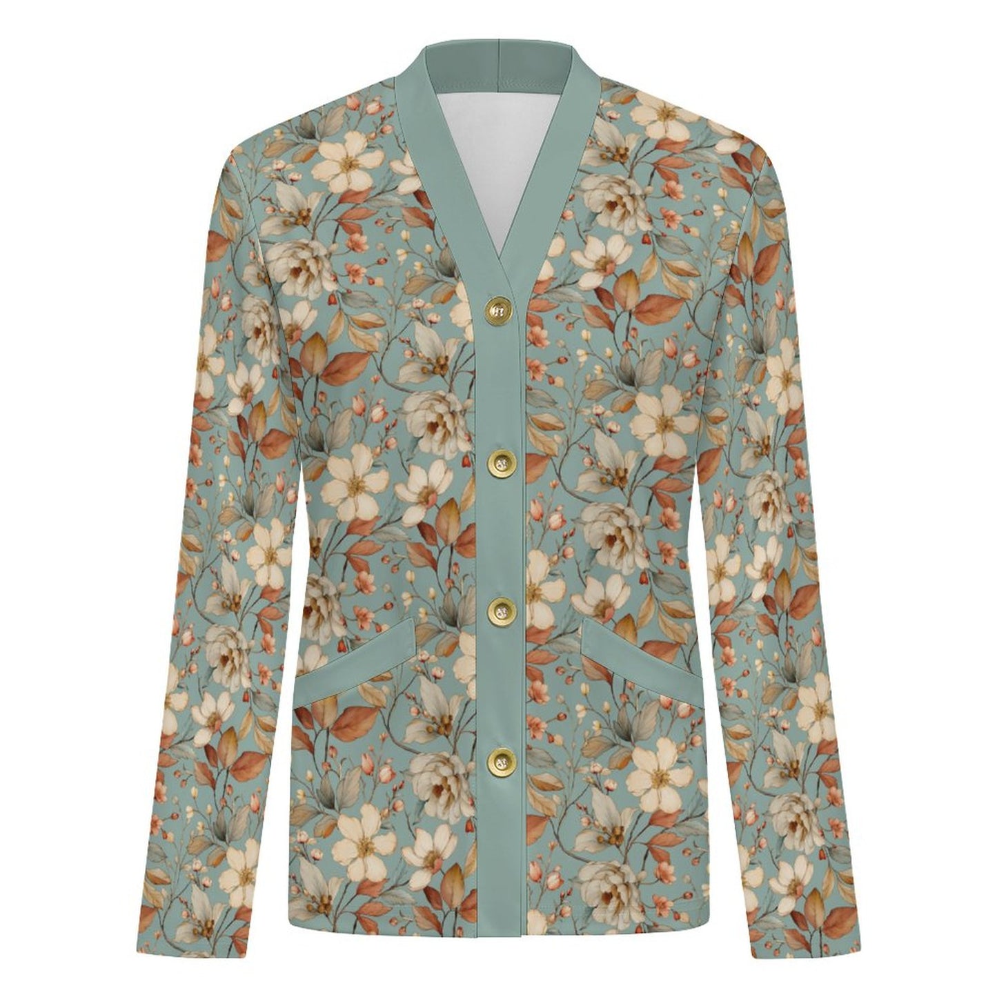 Green 170gsm Women's Lightweight Cardigan
