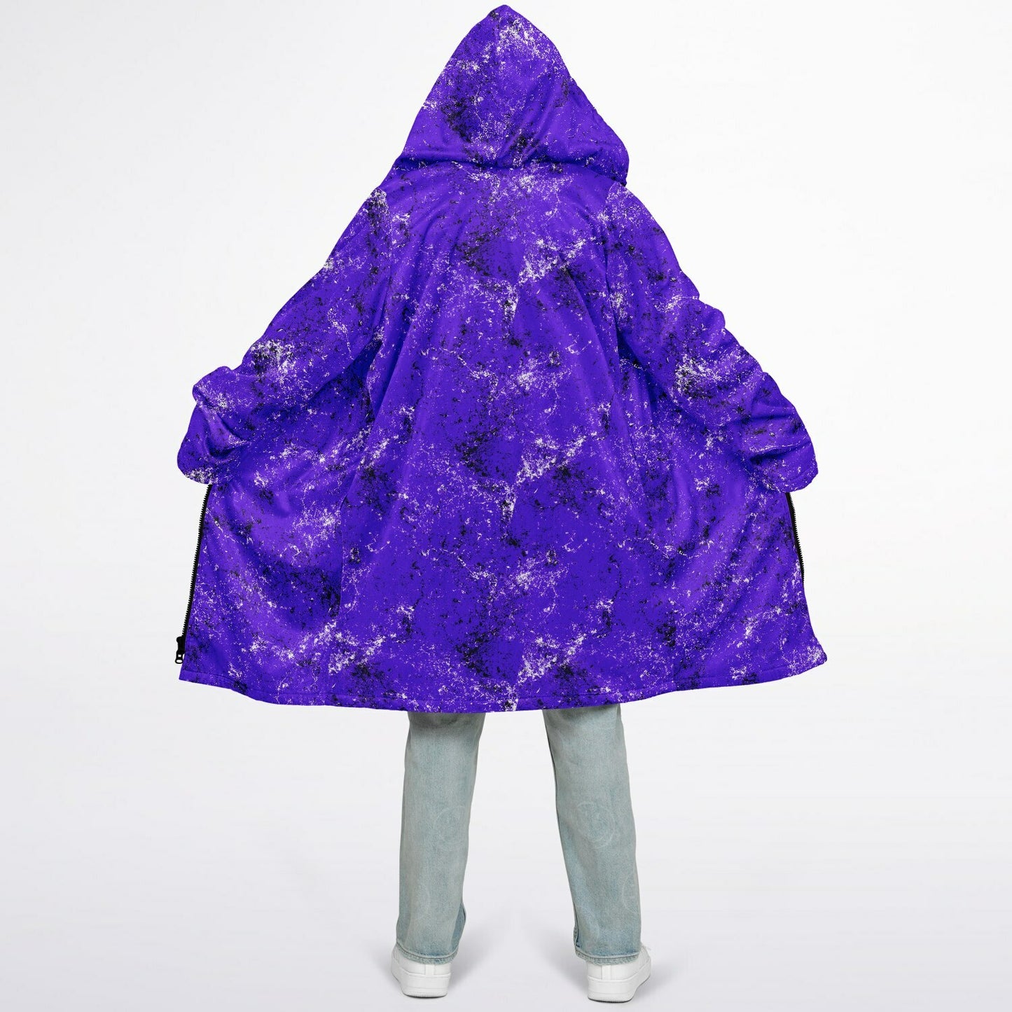 Grunge Zipper Cloak/Cape – Stylish, Warm, and Functional Purple copy