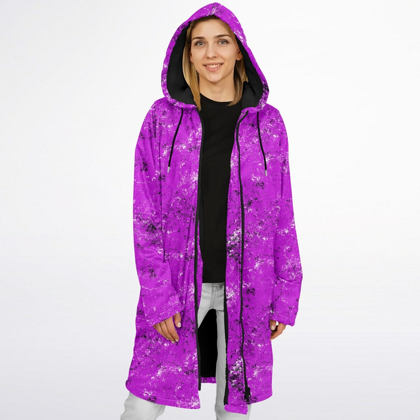 Grunge Zipper Cloak | Stylish, Warm, and Functional - Magenta