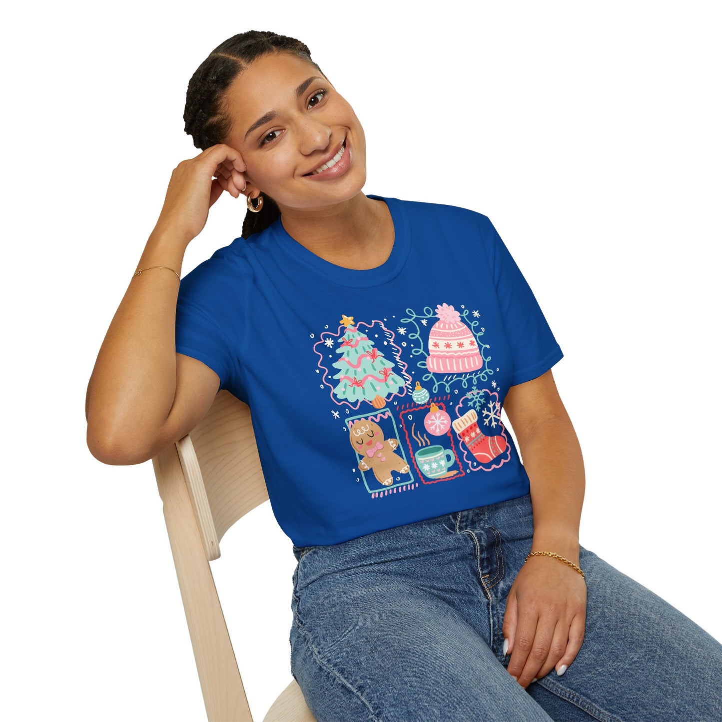 Christmas Retro Coquette | Unisex Soft-Style Cotton T-Shirt – Lightweight, Comfortable, Everyday Ready