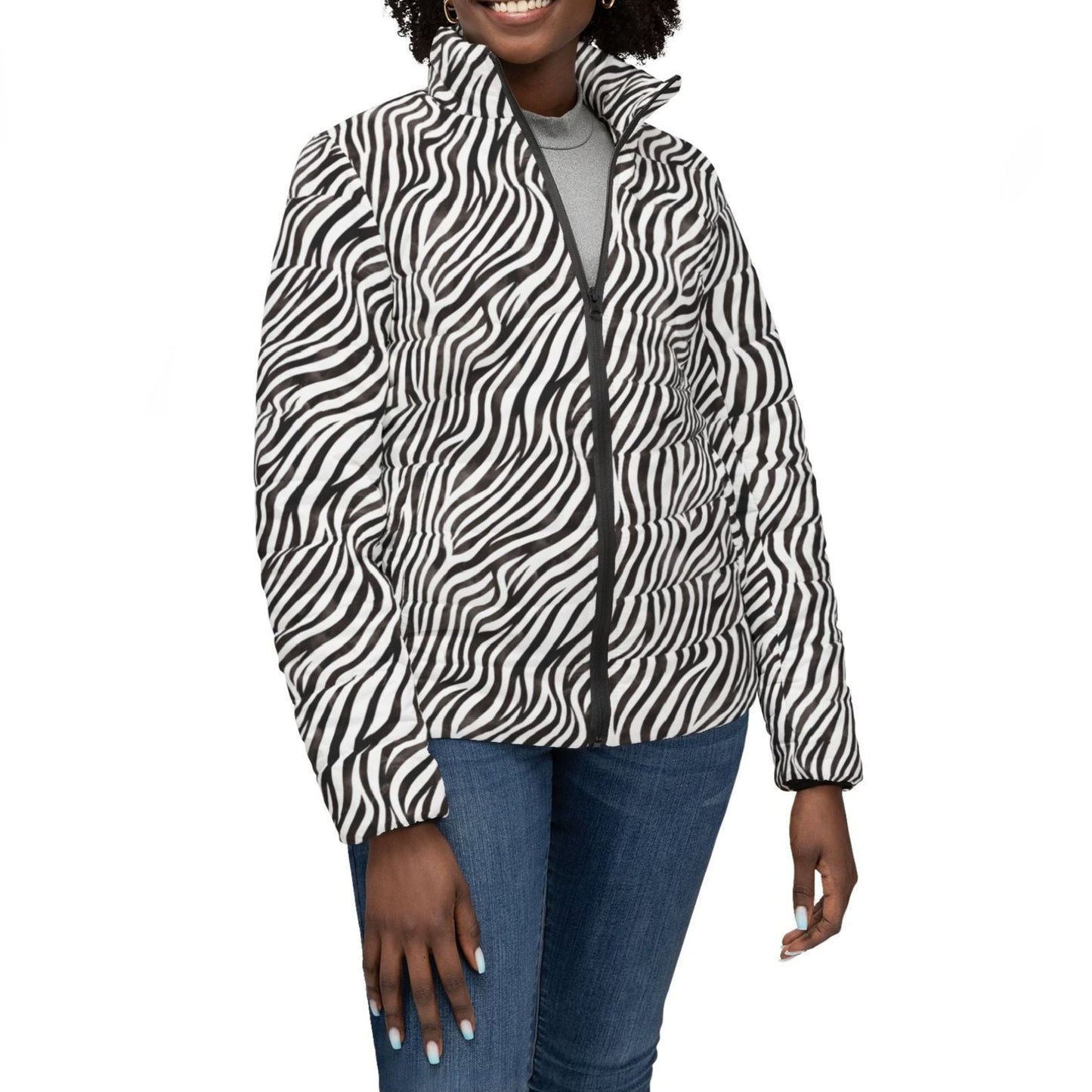 Zebra Print - Women’s Puffer Jacket