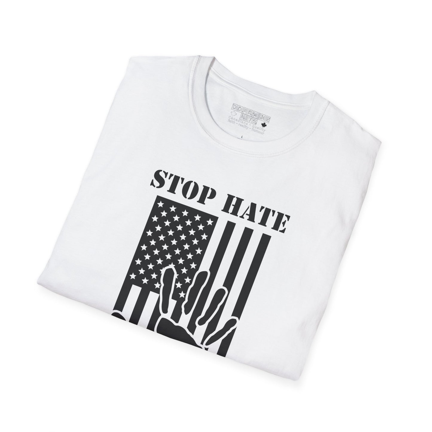 STOP HATE Unisex Soft-Style Cotton T-Shirt – Lightweight, Comfortable, Everyday Ready