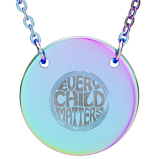 Every Child Matters | Engraved Circle Necklace – Stainless Steel Keepsake