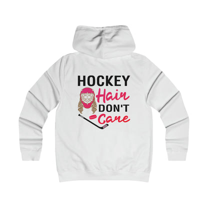 Hockey Hair Don't Care -  Women's College Hoodie - Women's Hockey