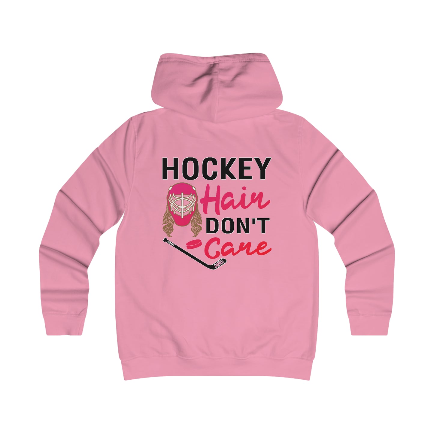 Hockey Hair Don't Care -  Women's College Hoodie - Women's Hockey