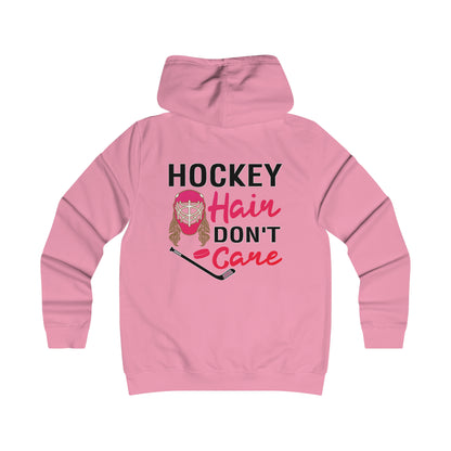 Hockey Hair Don't Care -  Women's College Hoodie - Women's Hockey