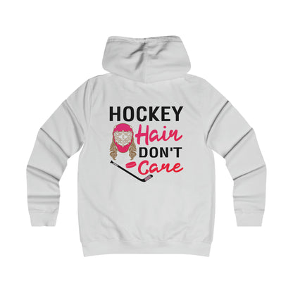 Hockey Hair Don't Care -  Women's College Hoodie - Women's Hockey