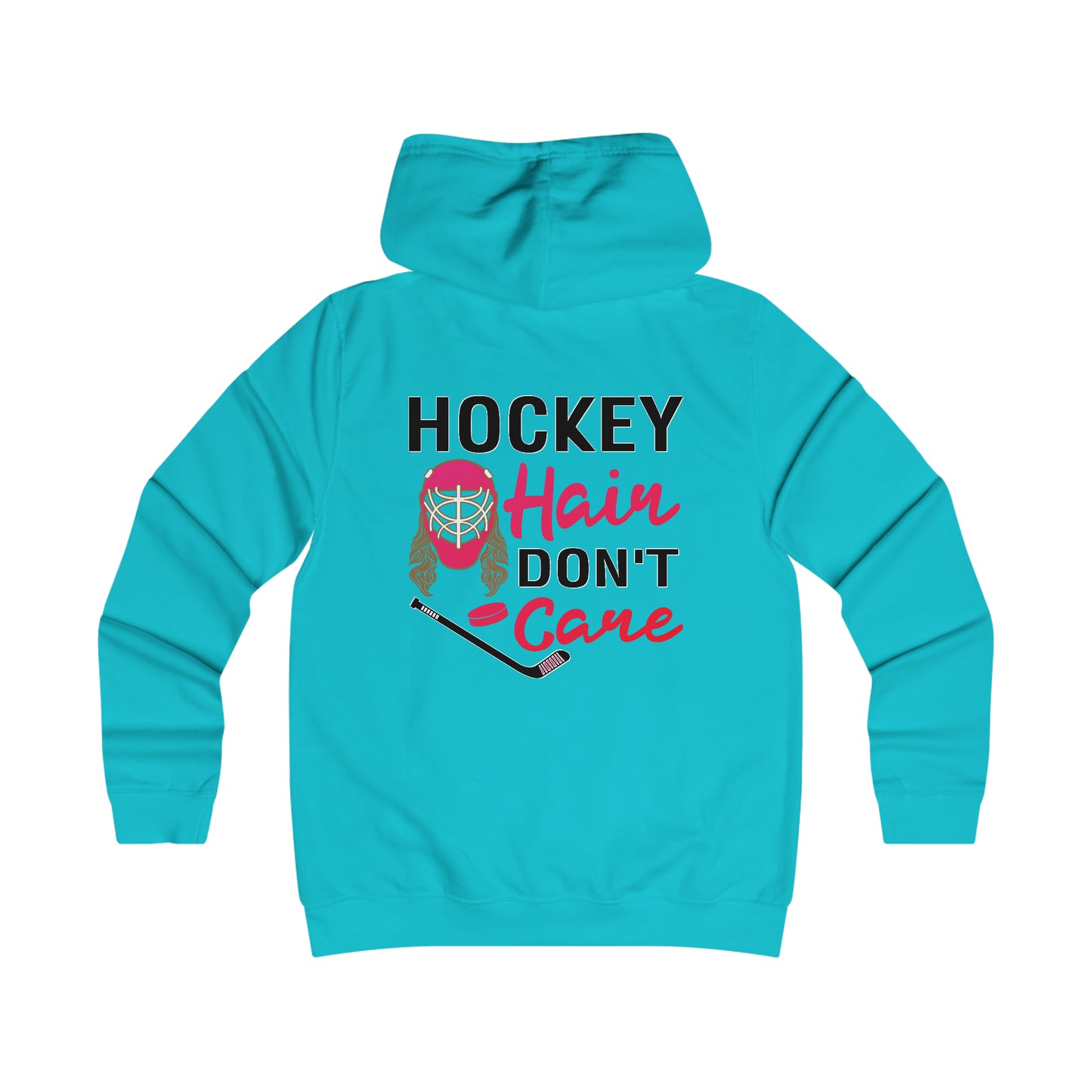 Hockey Hair Don't Care -  Women's College Hoodie - Women's Hockey