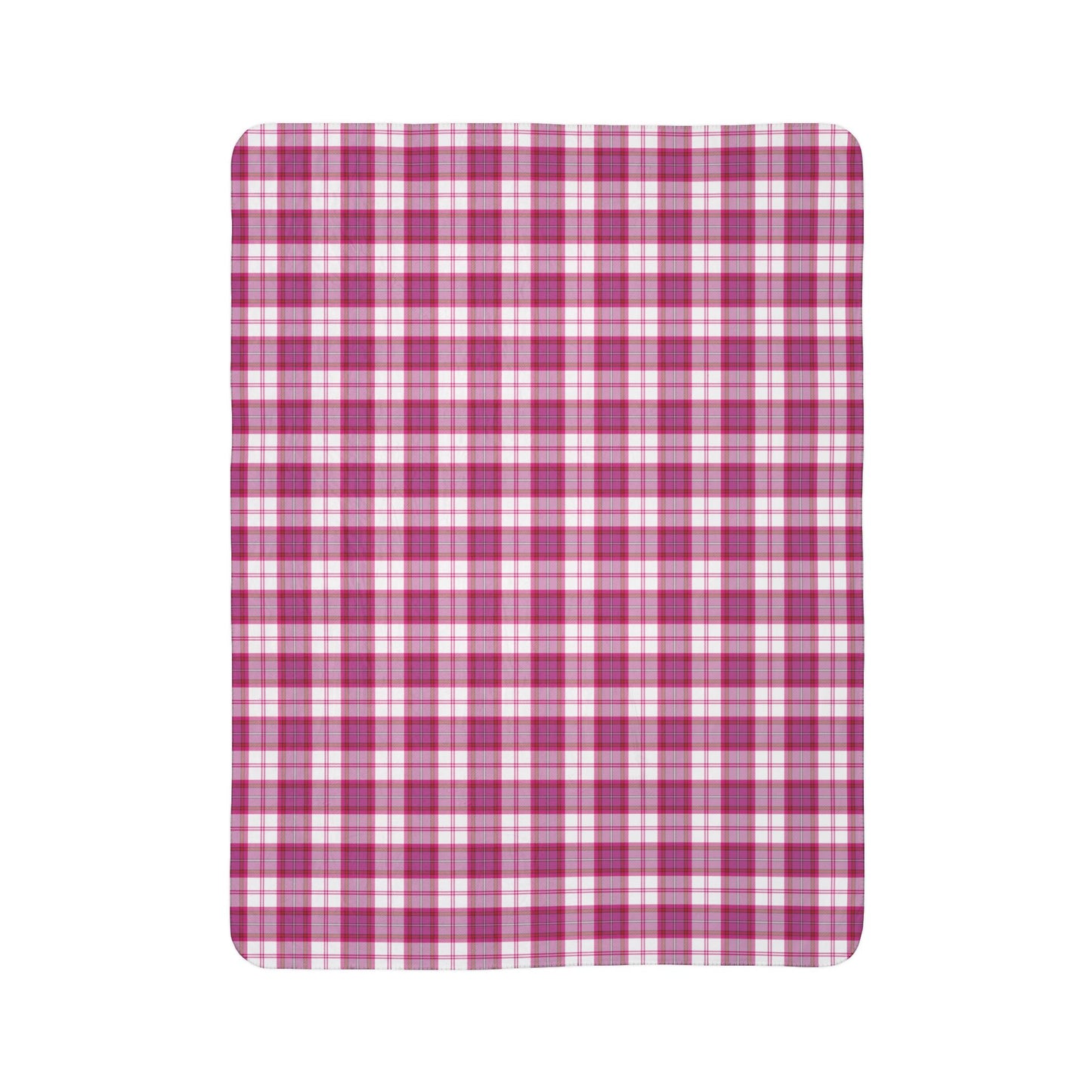 Pink Alberta Dress Tartan - Fleece Sherpa Blanket in 2 Sizes