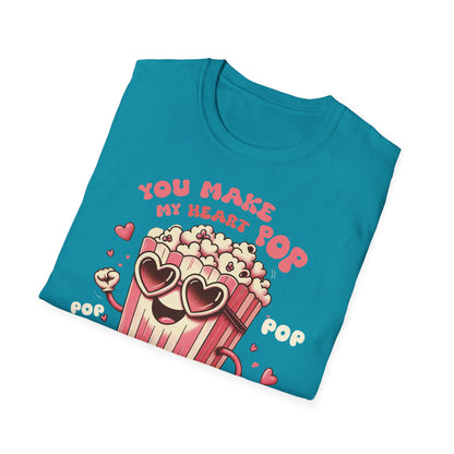 You Make My Heart Pop - Unisex Soft Cotton Retro T-Shirt - Plus Sizes Avail.