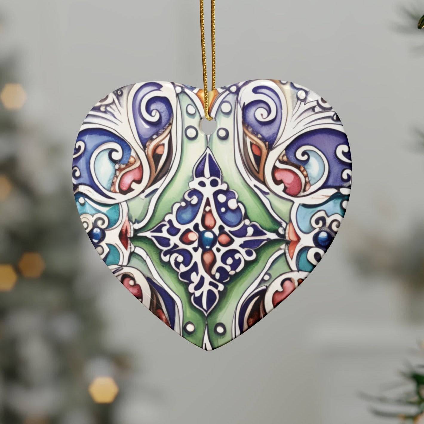 Multicolour Bead Flair Ceramic Christmas Ornaments (1pcs, 5pcs, 10pcs, 20pcs)