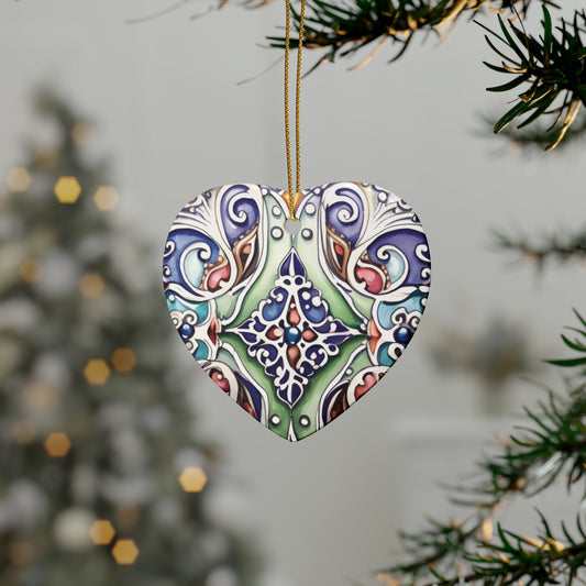 Multicolour Bead Flair Ceramic Christmas Ornaments (1pcs, 5pcs, 10pcs, 20pcs)