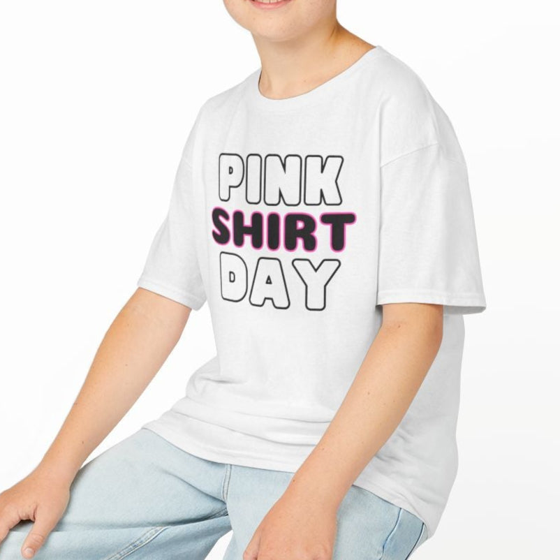 Pink Shirt Day - Kids Heavy Cotton T-Shirt – Durable, Comfortable, and Stylish