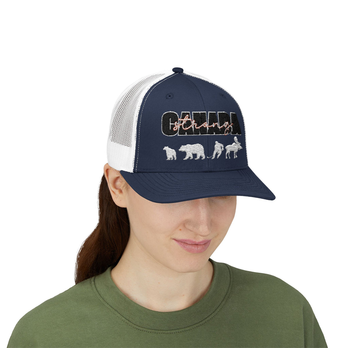 Canada Strong | Snapback Trucker Cap - White